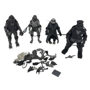Neca Toys TMNT Universal Monsters Black White Action Figure Lot Set Of 4